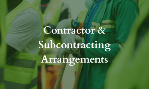 Contractor & Subcontracting Arrangements