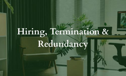 Hiring, Termination & Redundancy